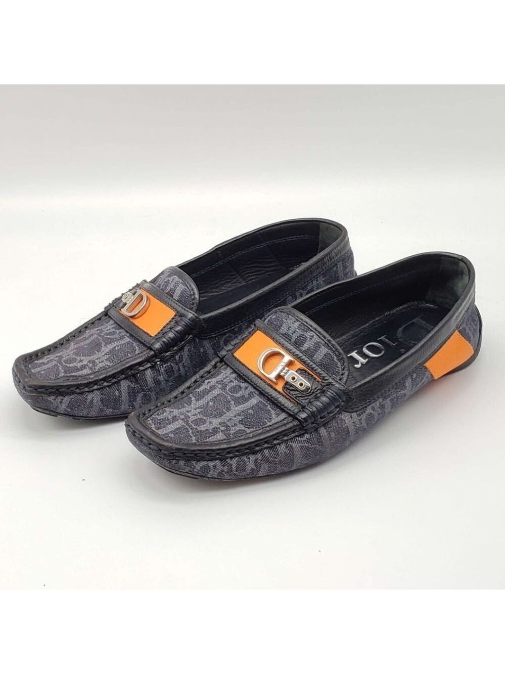 Authentic Dior Oblique Canvas Loafers Men Slip On Shoes Designer Luxury Size
